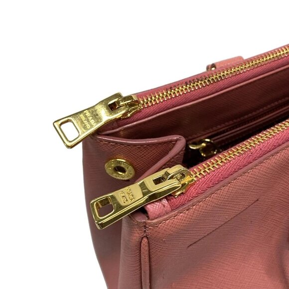 Auth PRADA Galleria Bag Pink Saffiano Leather Tote Bag - Picture 13 of 16
